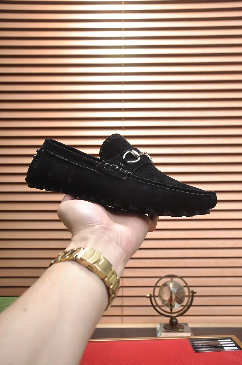 Men's Men's Shoes💰420💶【GUCCI】 (High-end Niuli) New 🍀Gucci*——Gucci Doudou Shoes! Made of imported original cowhide, the inner top layer is comfortable cowhide lining! Original wear-resistant rubber outsole! High quality products! Code number 38-44!